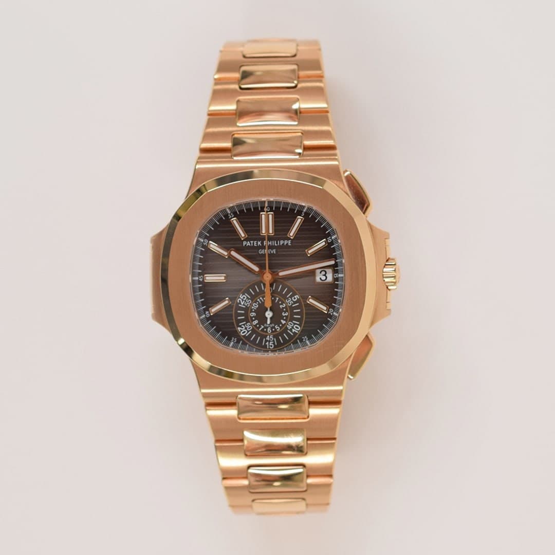 Patek Philippe Nautilus Chronograph Rose Gold Black Dial 40mm photo 2