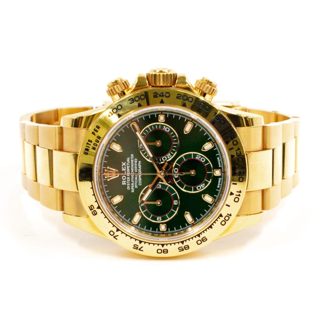Rolex Daytona Yellow Gold Green Dial "John Mayer" 40mm photo 3