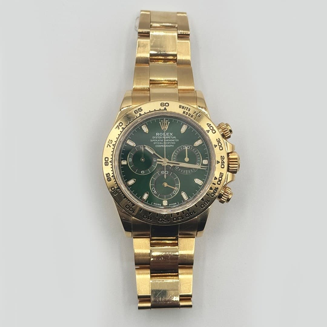 Rolex Daytona Yellow Gold Green Dial "John Mayer" 40mm