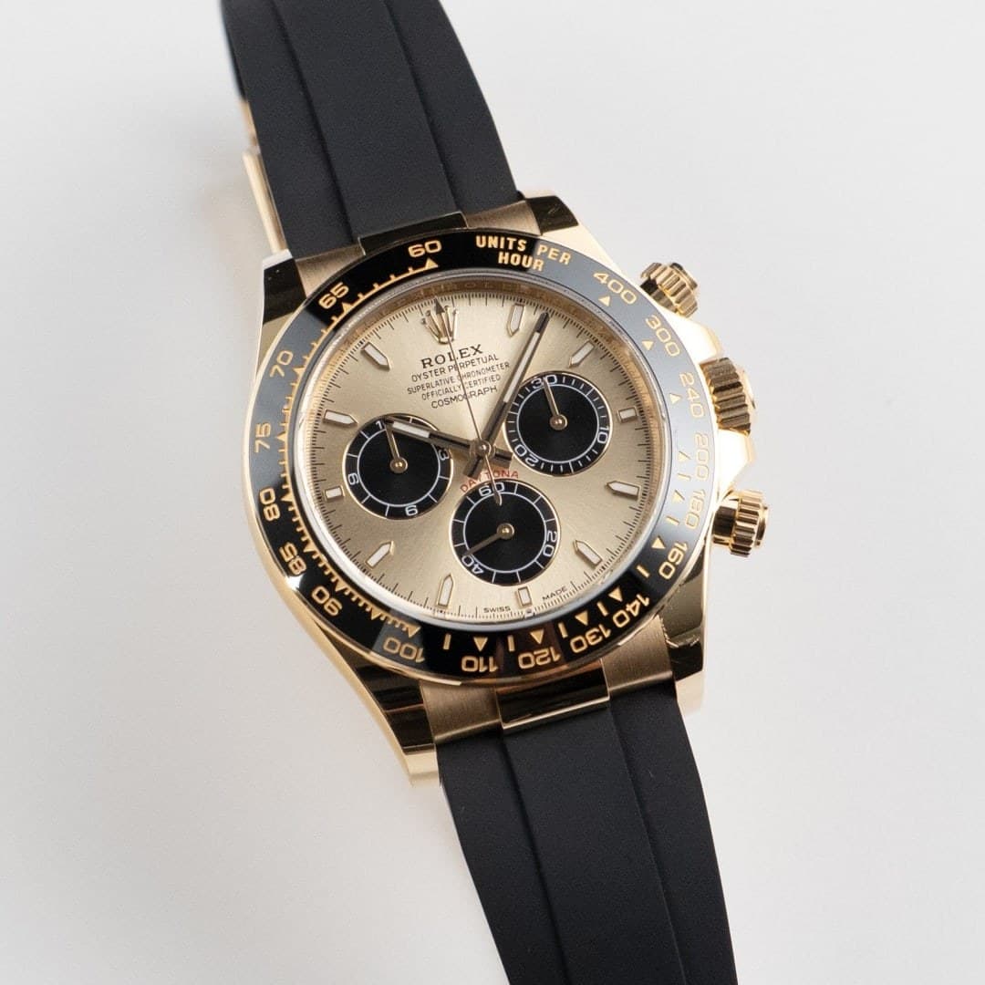 Rolex Daytona Yellow Gold Oysterflex Champagne Dial 40mm