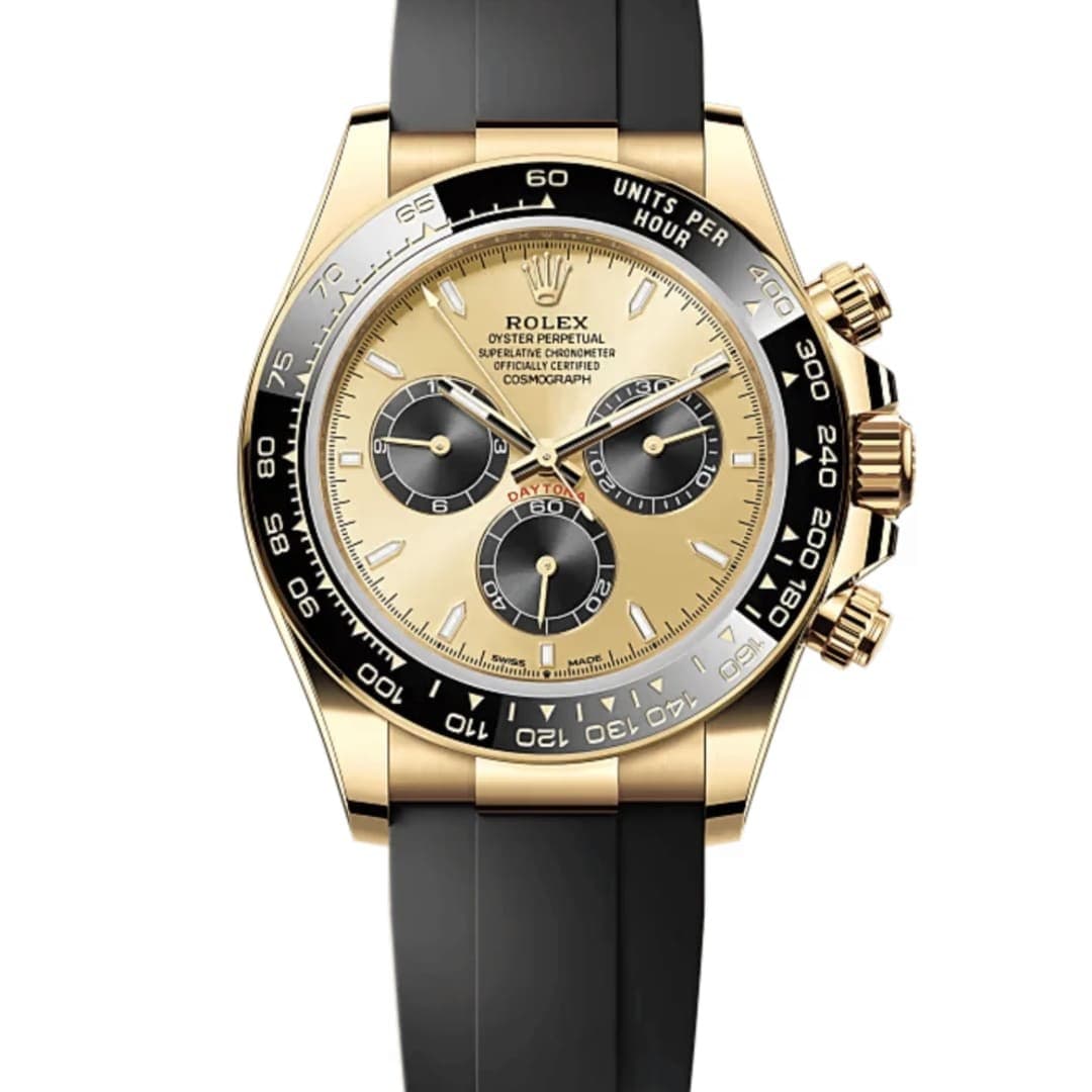 Rolex Daytona Yellow Gold Oysterflex Champagne Dial 40mm