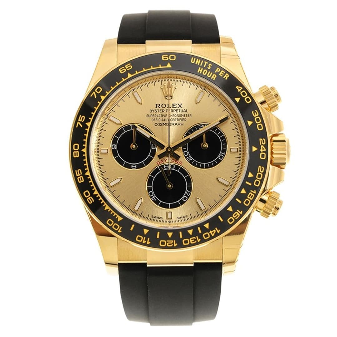 Rolex Daytona Yellow Gold Oysterflex Champagne Dial 40mm