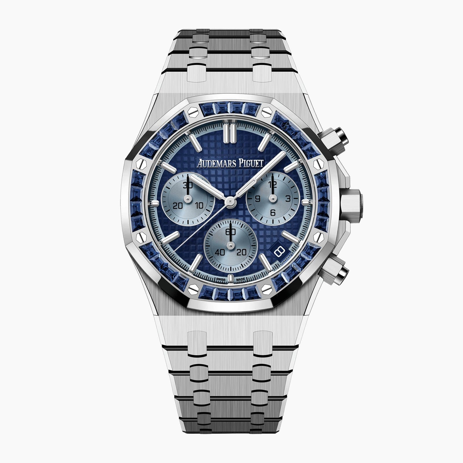 Audemars Piguet Royal Oak Chronograph White Gold Sapphire Blue Dial 41mm
