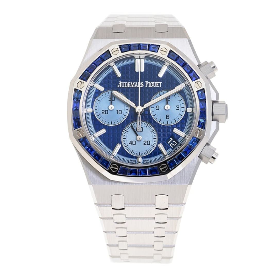 Audemars Piguet Royal Oak Chronograph White Gold Sapphire Blue Dial 41mm