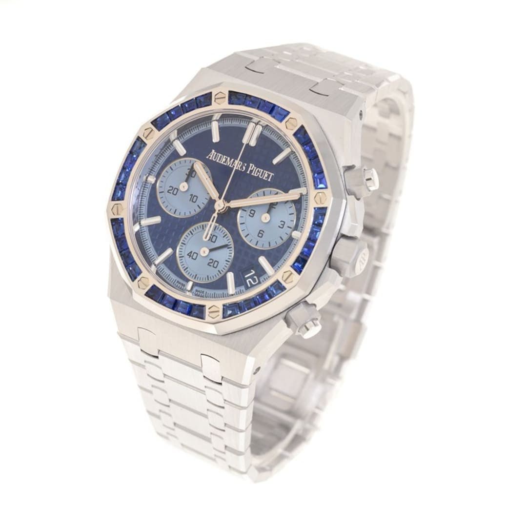 Audemars Piguet Royal Oak Chronograph White Gold Sapphire Blue Dial 41mm photo 3