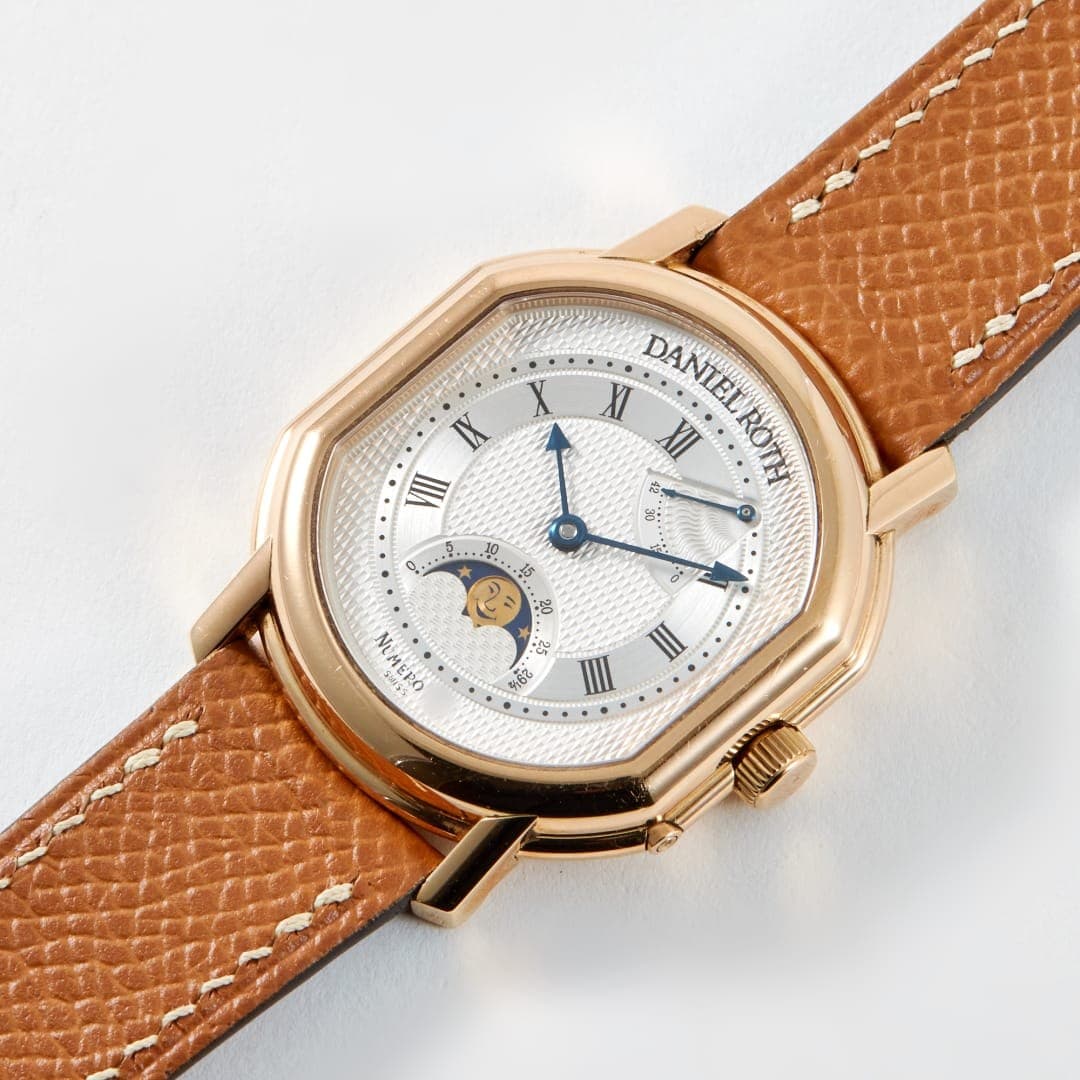 Daniel Roth Moonphase Power Reserve Yellow Gold Silver Dial 33mm