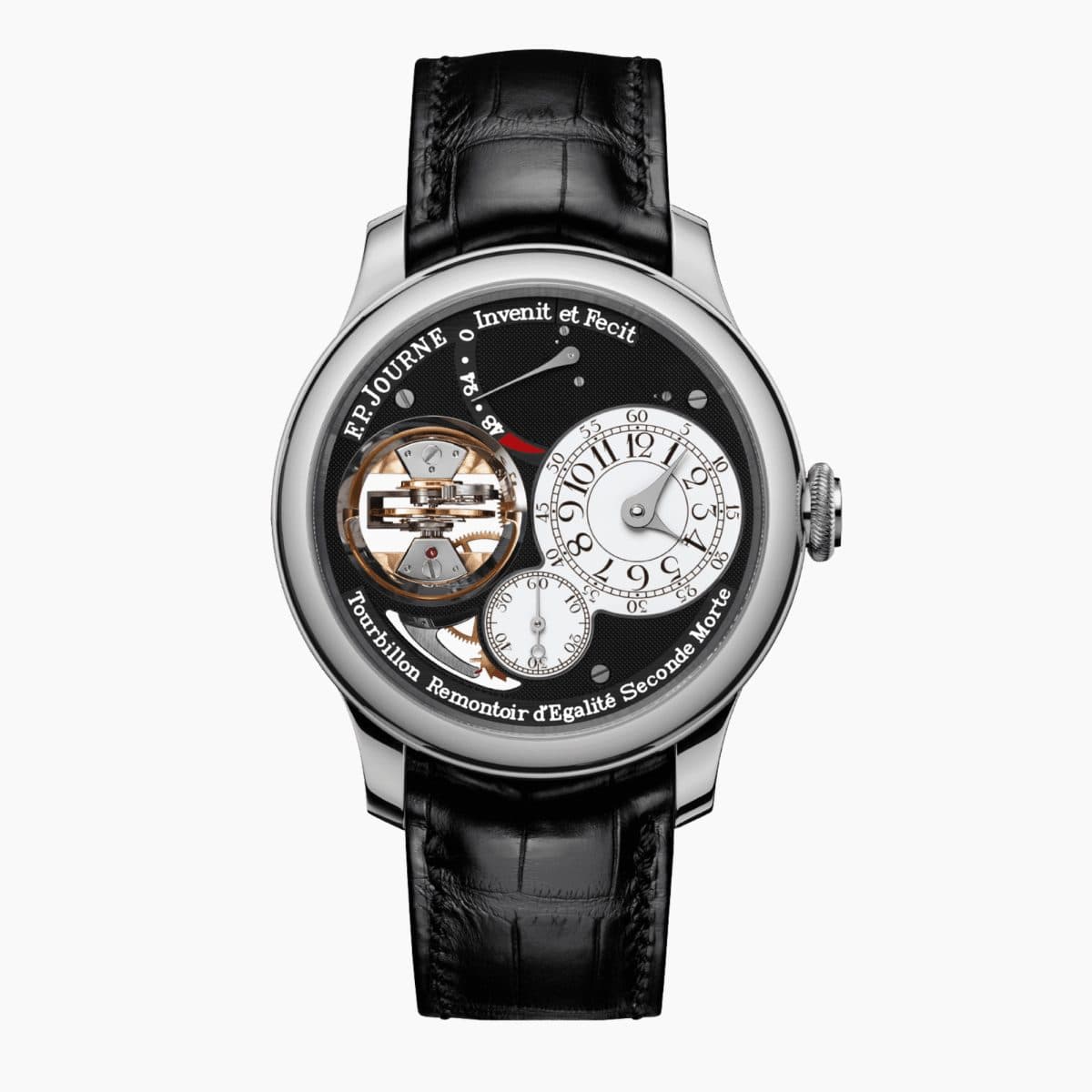 F.P. Journe Black Label Vertical Tourbillon Platinum Black Dial 42mm