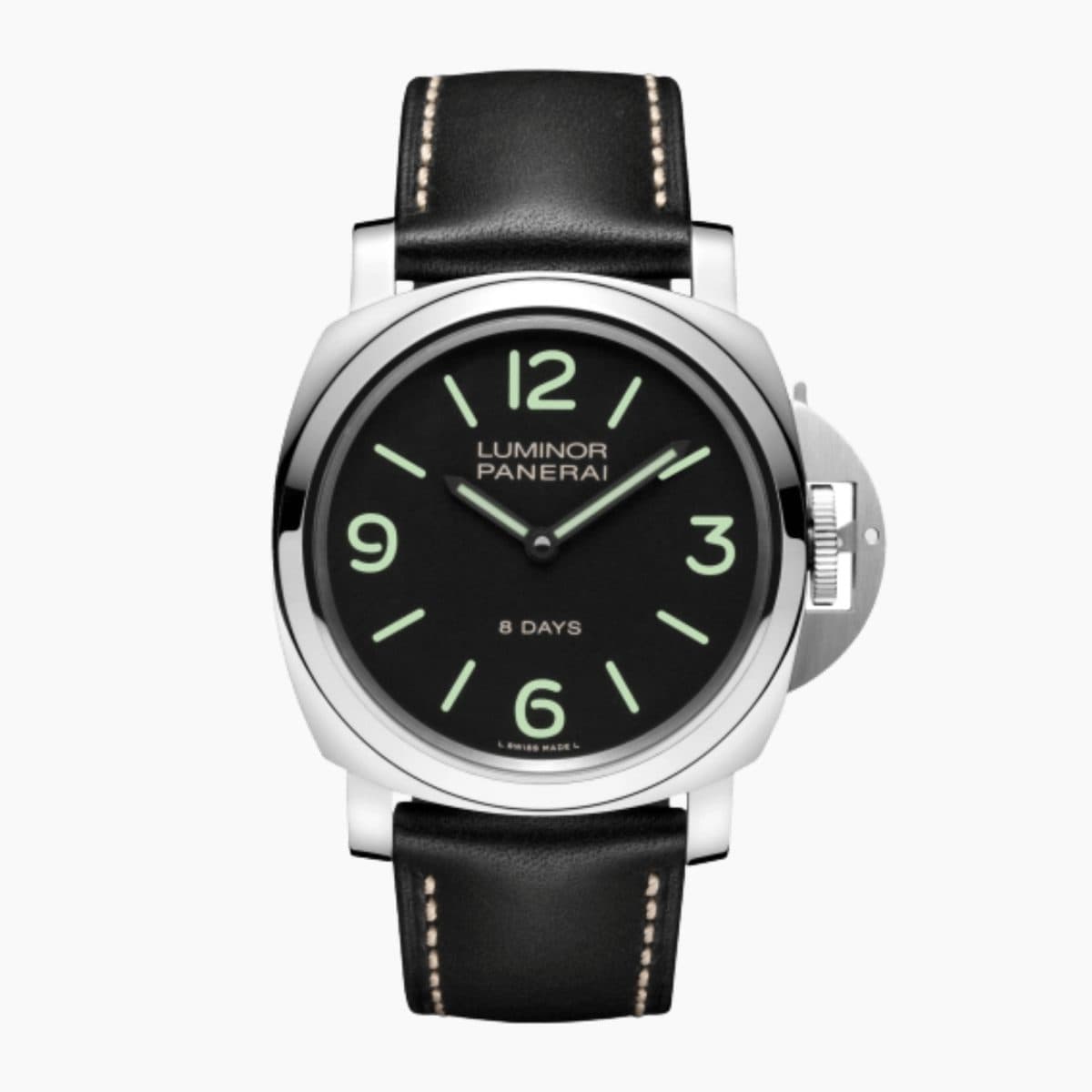 Panerai Luminor Base 8 Days Steel Black Dial 44mm