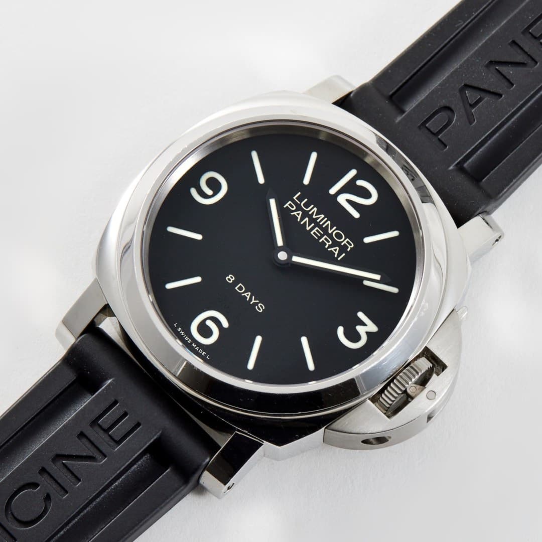 Panerai Luminor Base 8 Days Steel Black Dial 44mm
