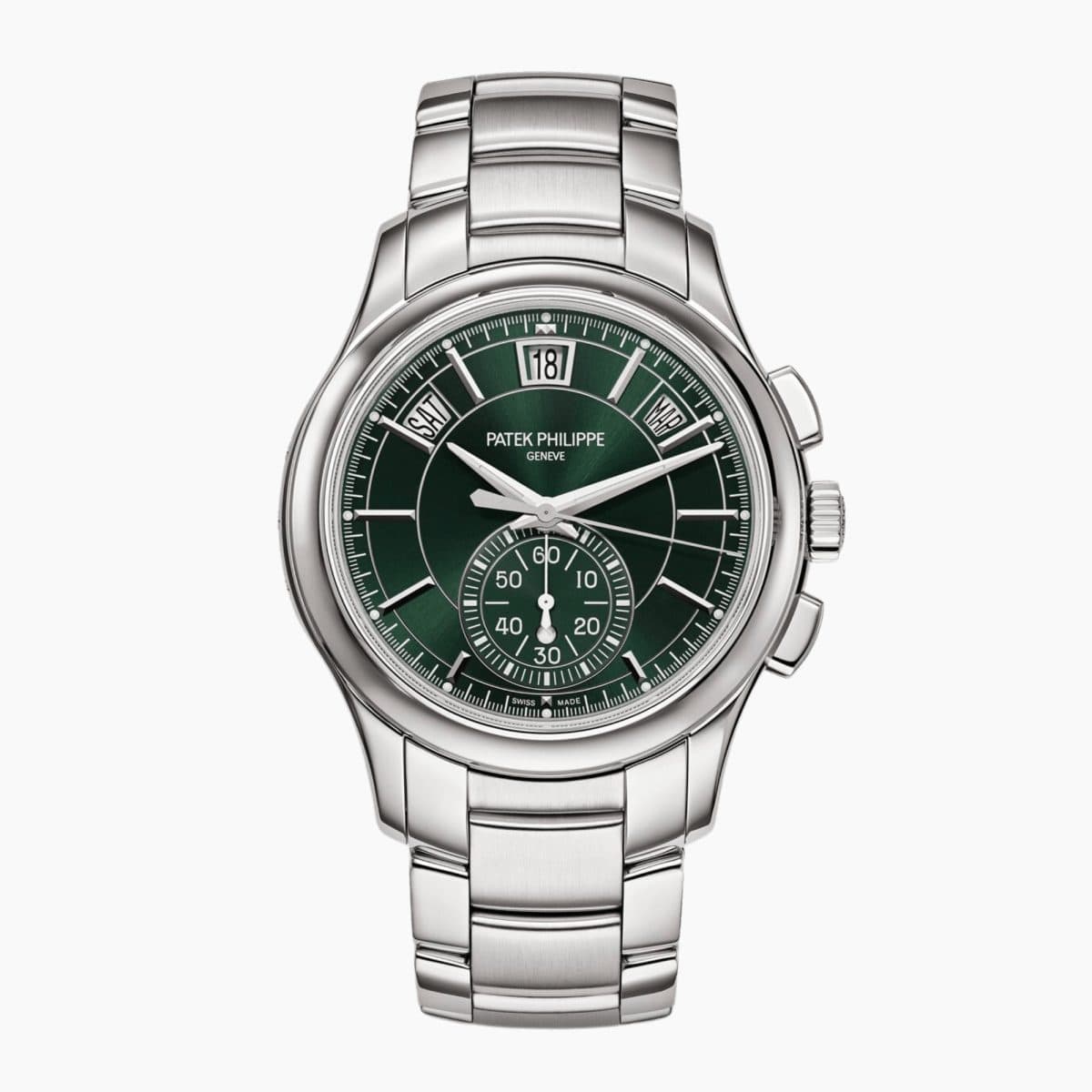 Patek Philippe Annual Calendar Chronograph Steel Green Dial 42mm