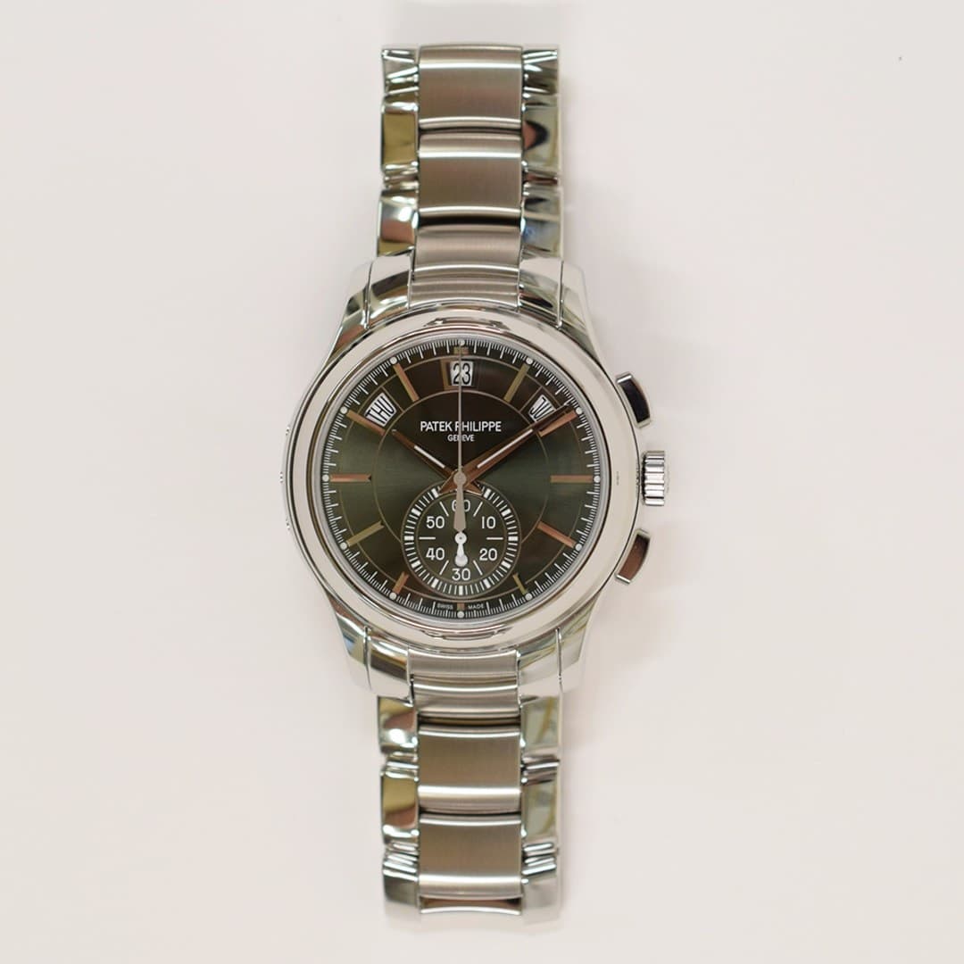 Patek Philippe Annual Calendar Chronograph Steel Green Dial 42mm