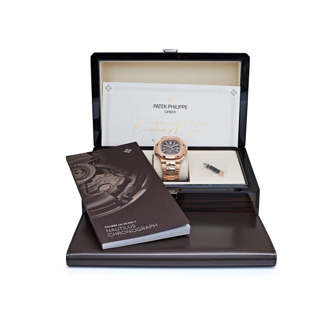Patek Philippe Nautilus Chronograph Rose Gold Black Dial 40mm photo 6