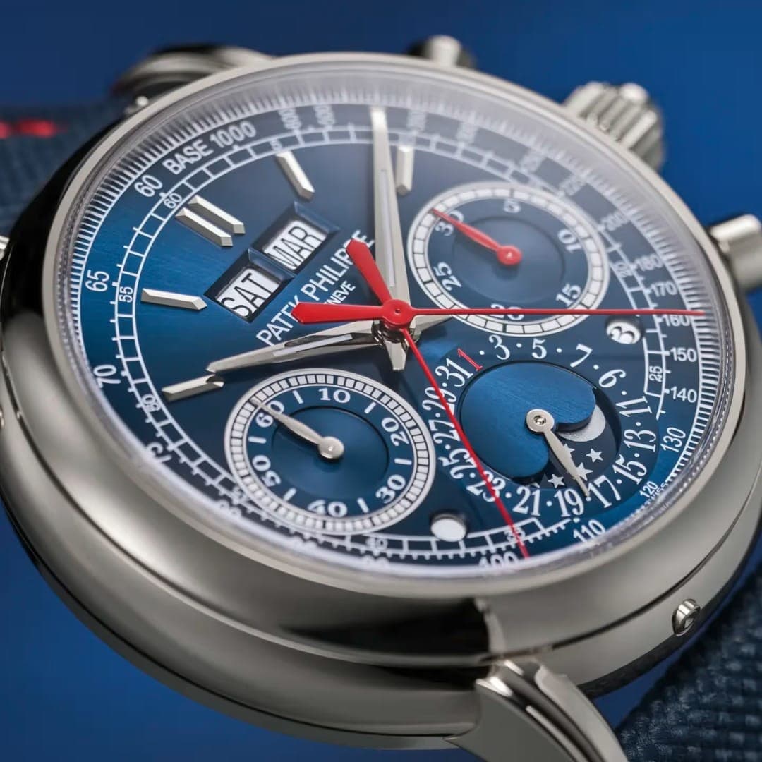 Patek Philippe Perpetual Calendar Split-Seconds Chronograph White Gold Blue Dial 40mm photo 5