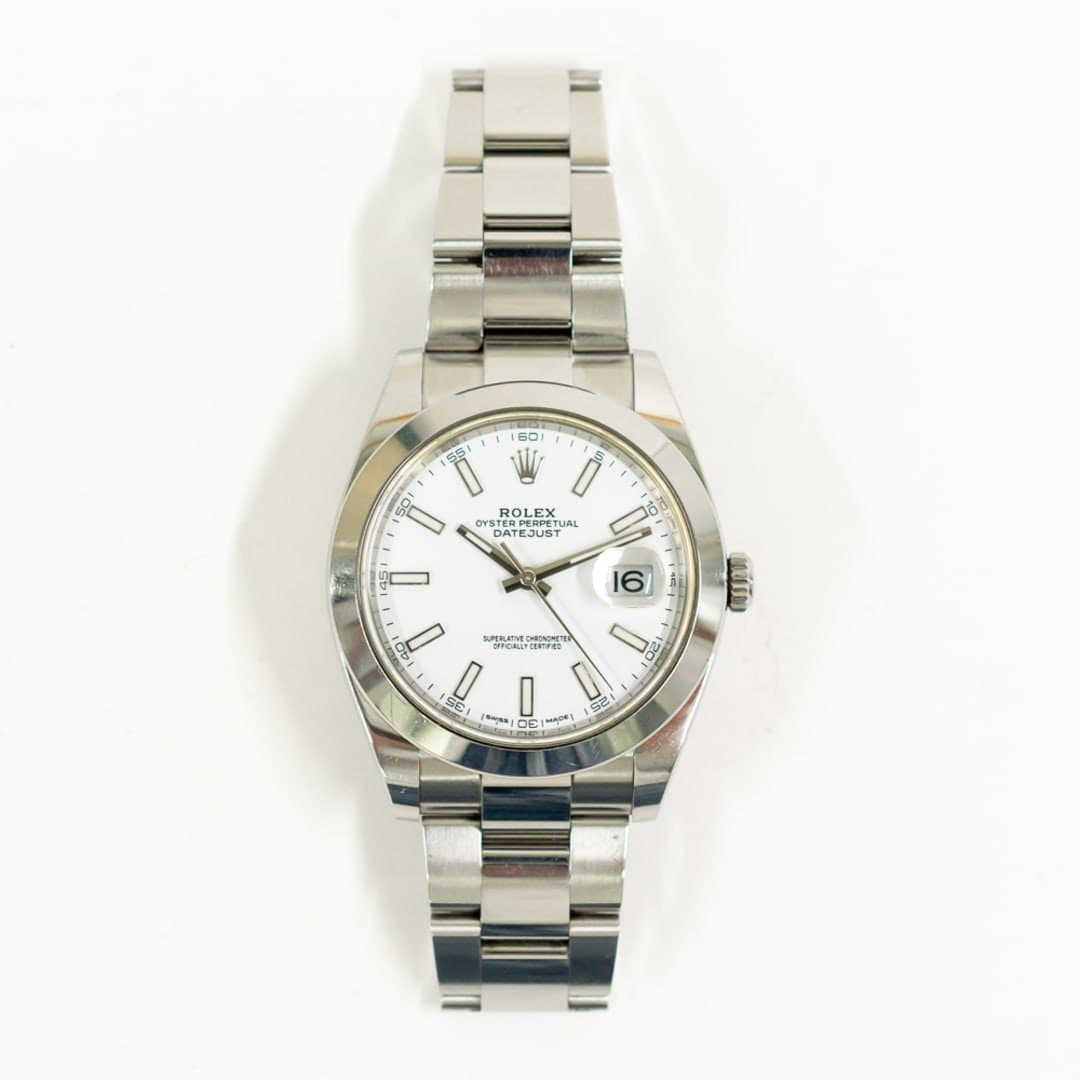 Rolex Datejust Steel White Dial 41mm