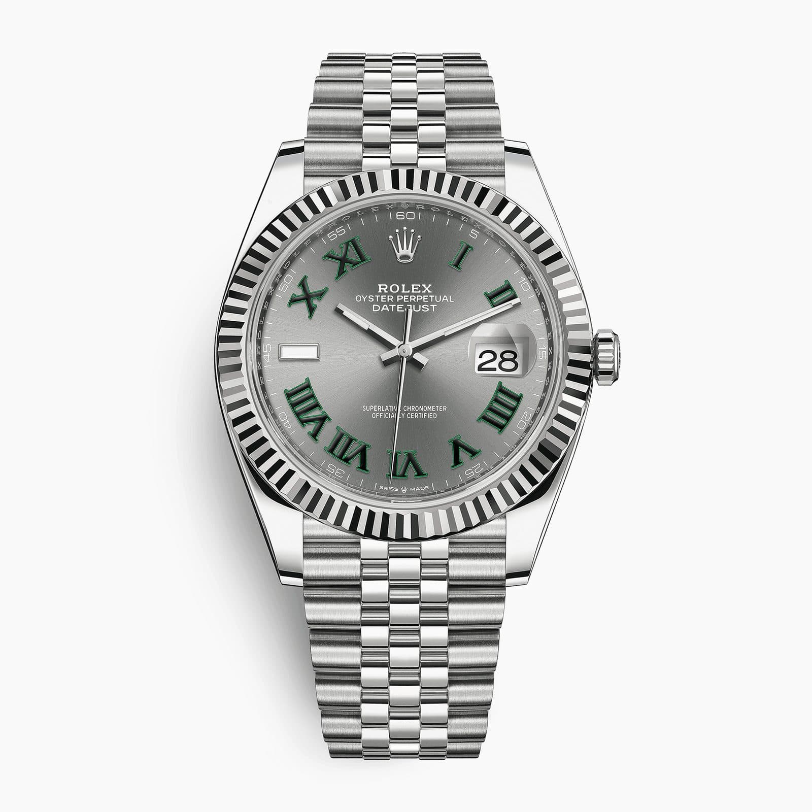 Rolex Datejust "Wimbledon" Steel Jubilee Grey Dial 41mm