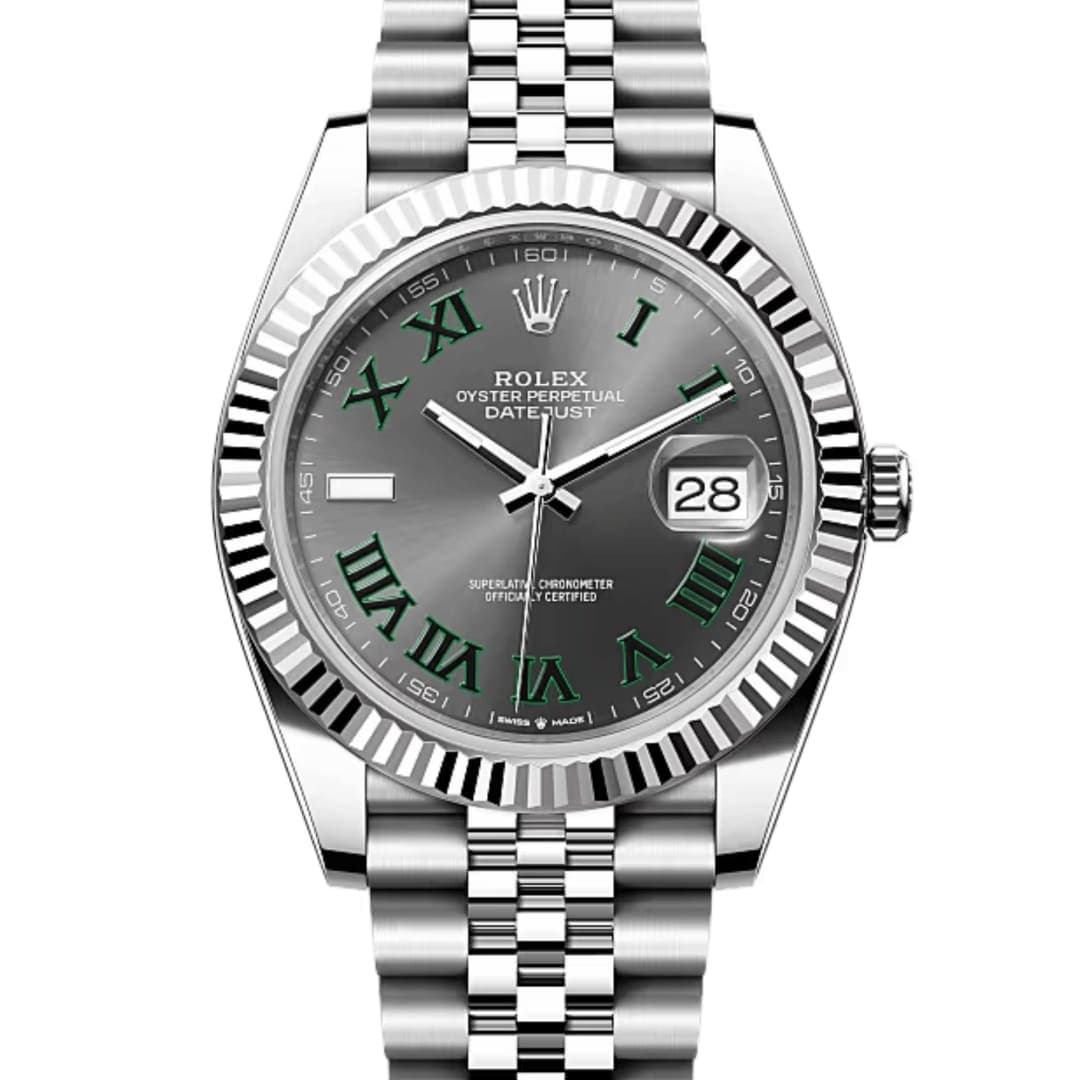Rolex Datejust "Wimbledon" Steel Jubilee Grey Dial 41mm