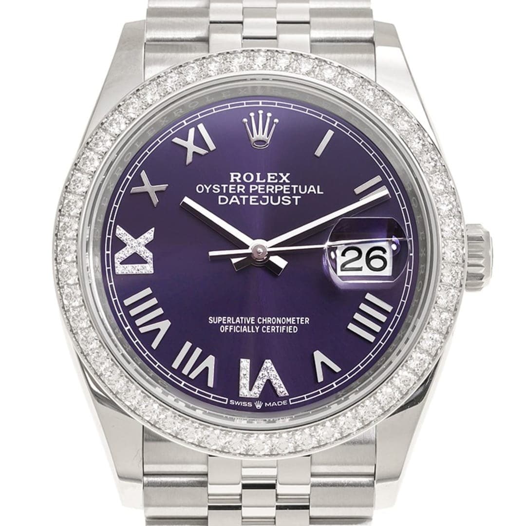 Rolex Datejust Steel Diamond Jubilee Purple Dial 36mm photo 4