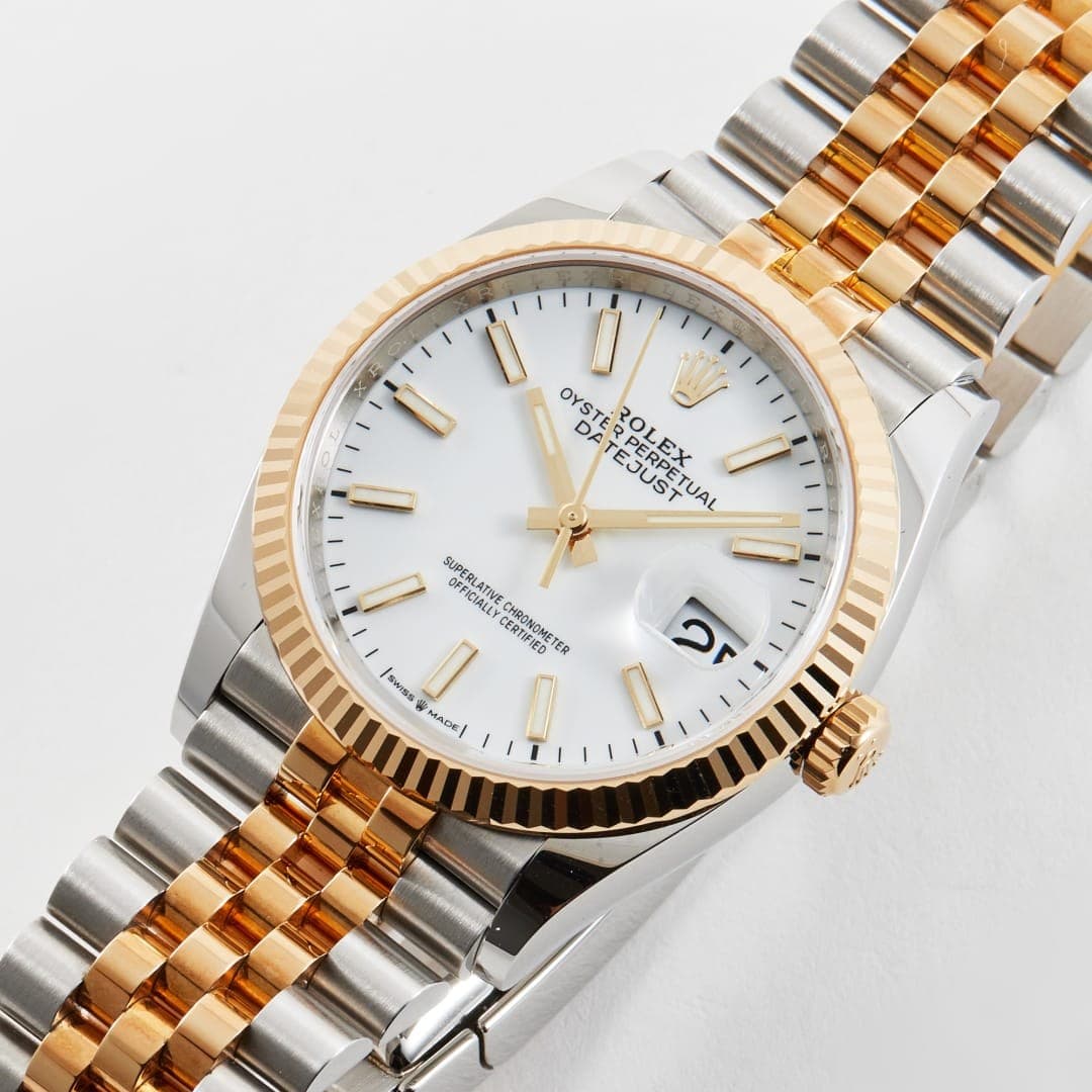 Rolex Datejust Yellow Gold & Steel Jubilee White Dial 36mm photo 2