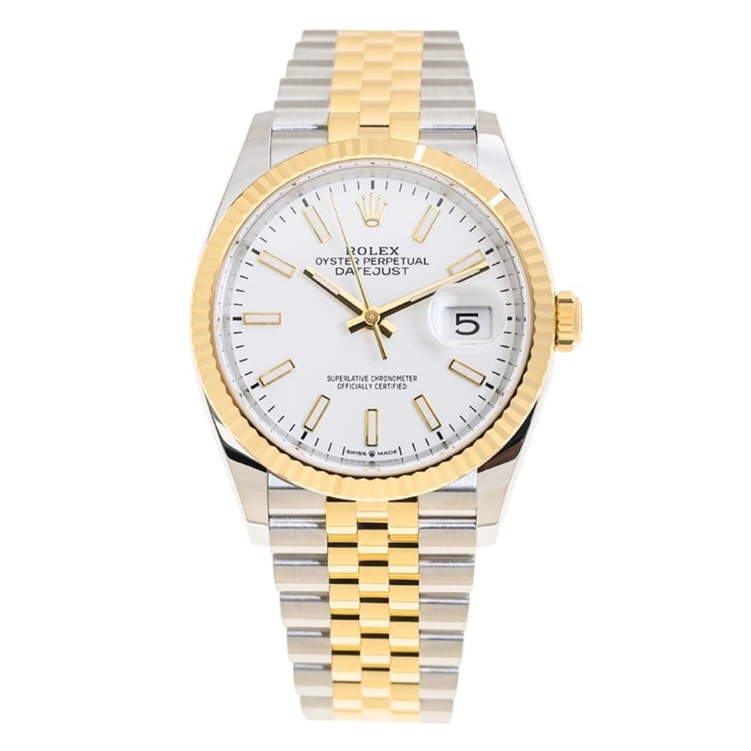 Rolex Datejust Yellow Gold & Steel Jubilee White Dial 36mm photo 2