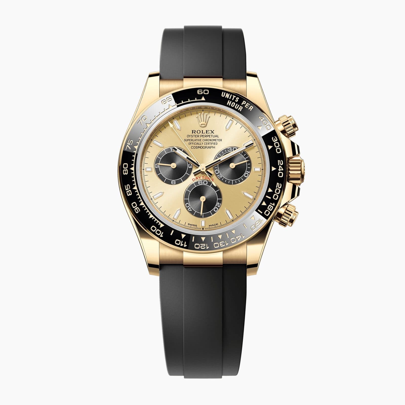 Rolex Daytona Yellow Gold Oysterflex Champagne Dial 40mm