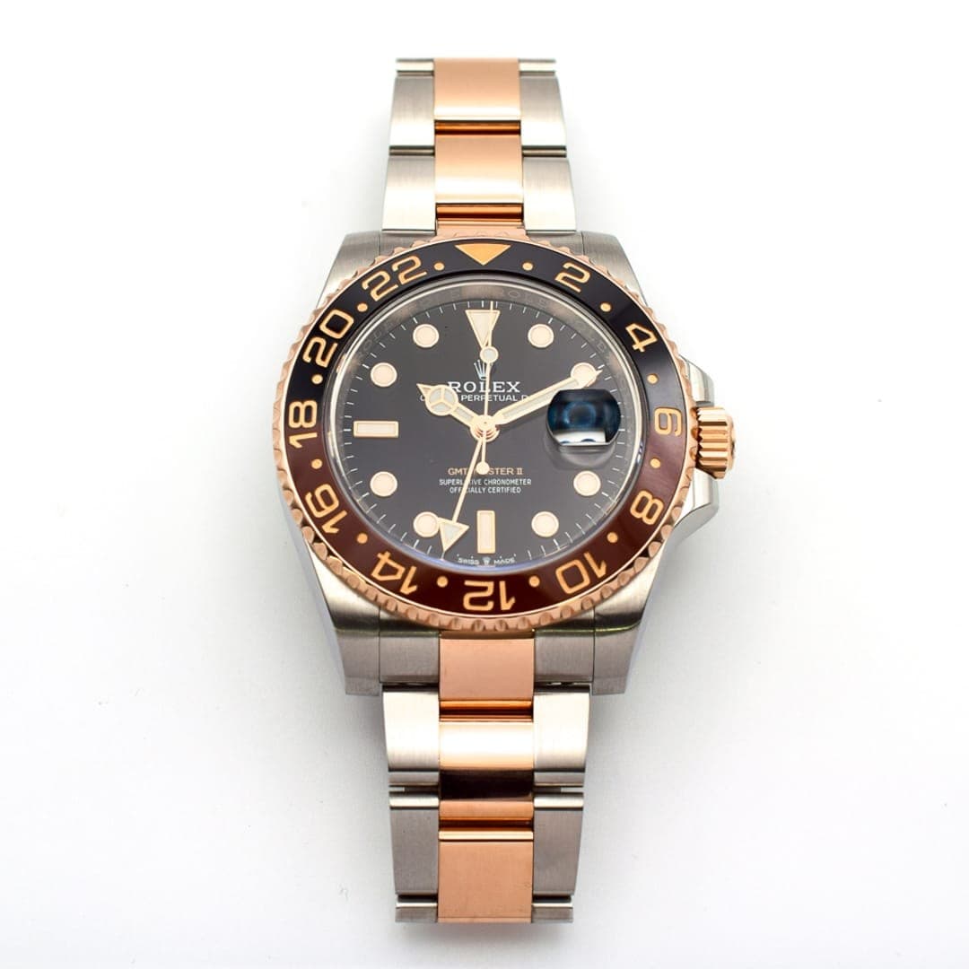 Rolex GMT-Master II "Rootbeer" Rose Gold & Steel Black Dial 40mm