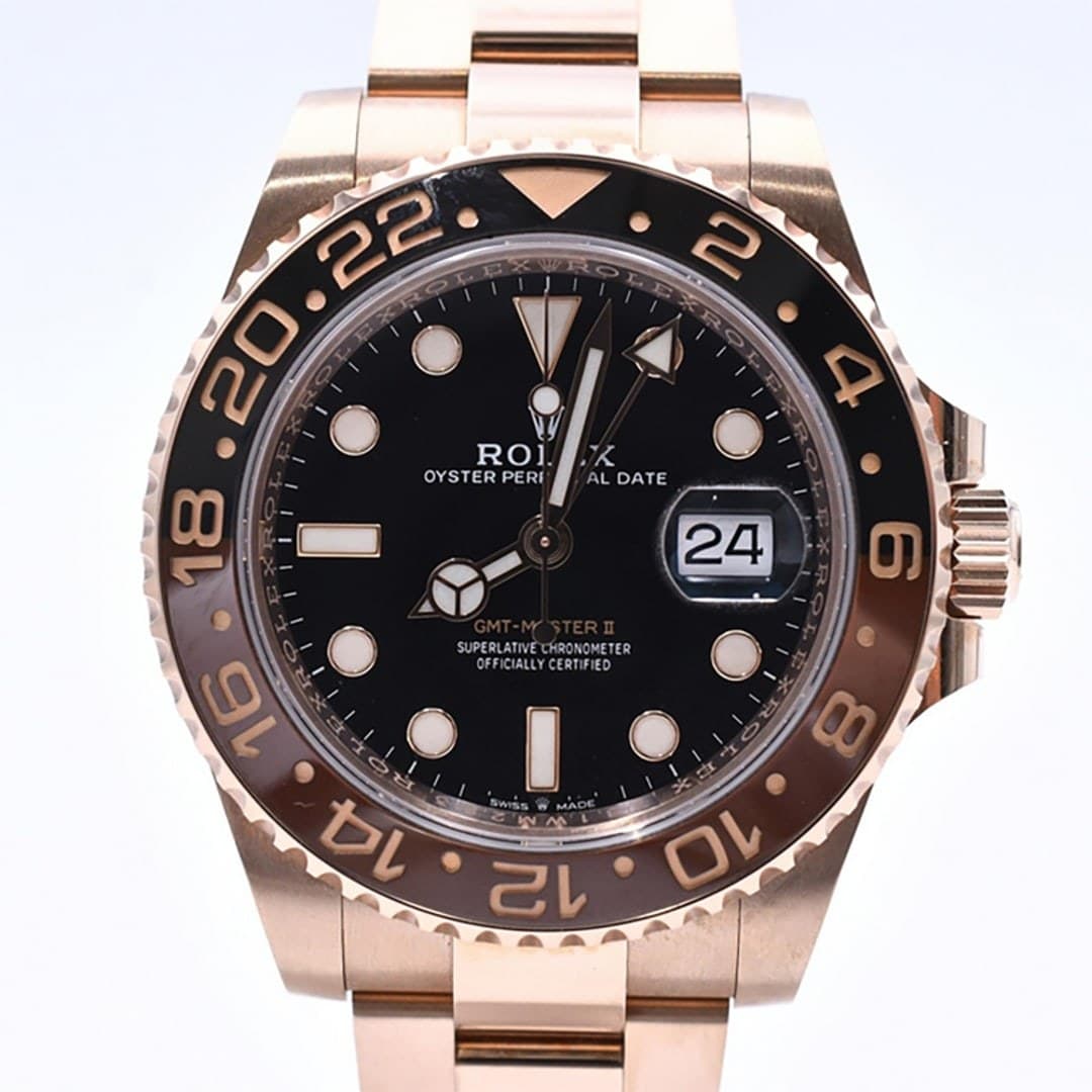 Rolex GMT-Master II "Rootbeer" Rose Gold Black Dial 40mm