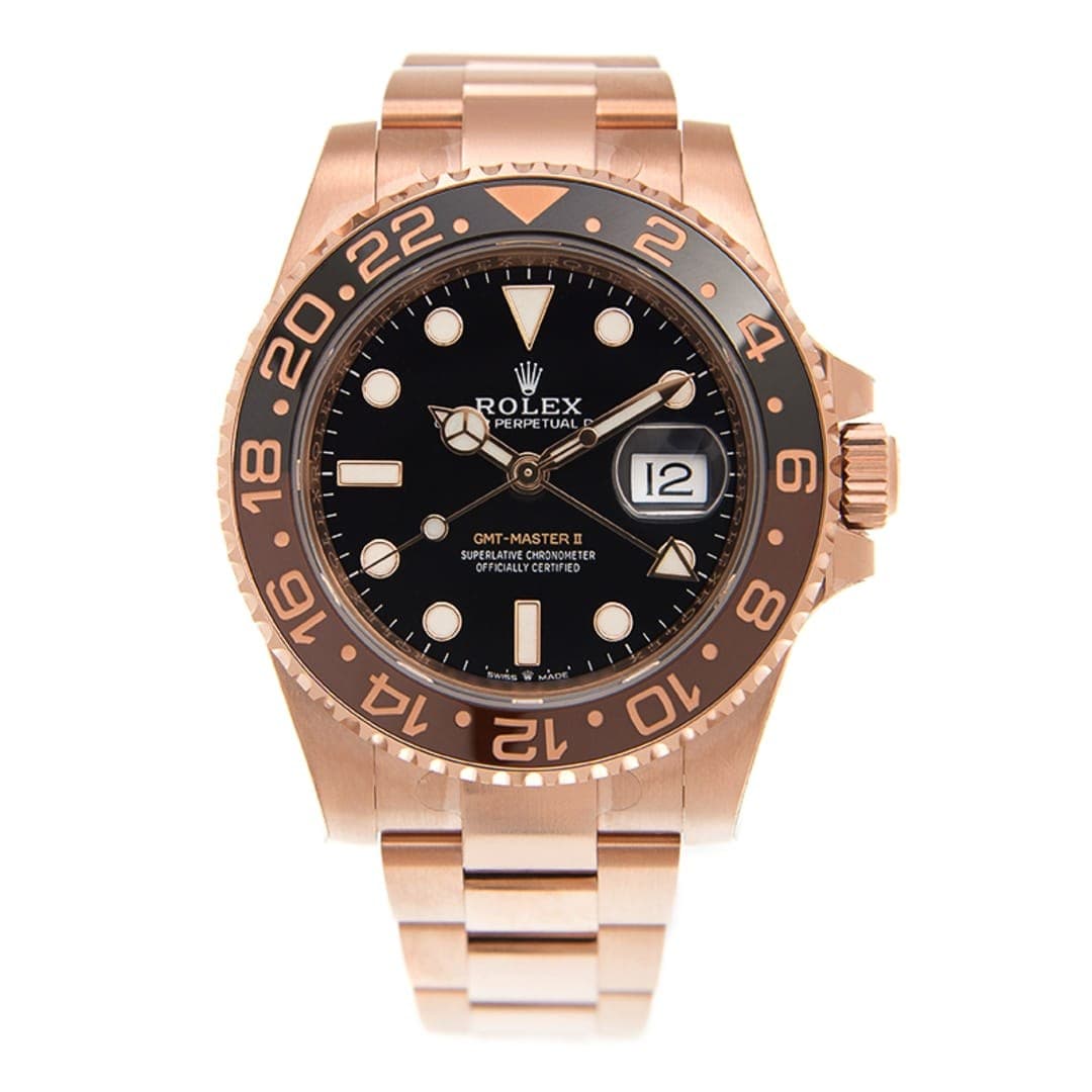 Rolex GMT-Master II "Rootbeer" Rose Gold Black Dial 40mm