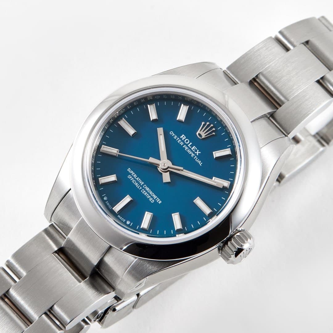 Rolex Oyster Perpetual Steel Blue Dial 28mm