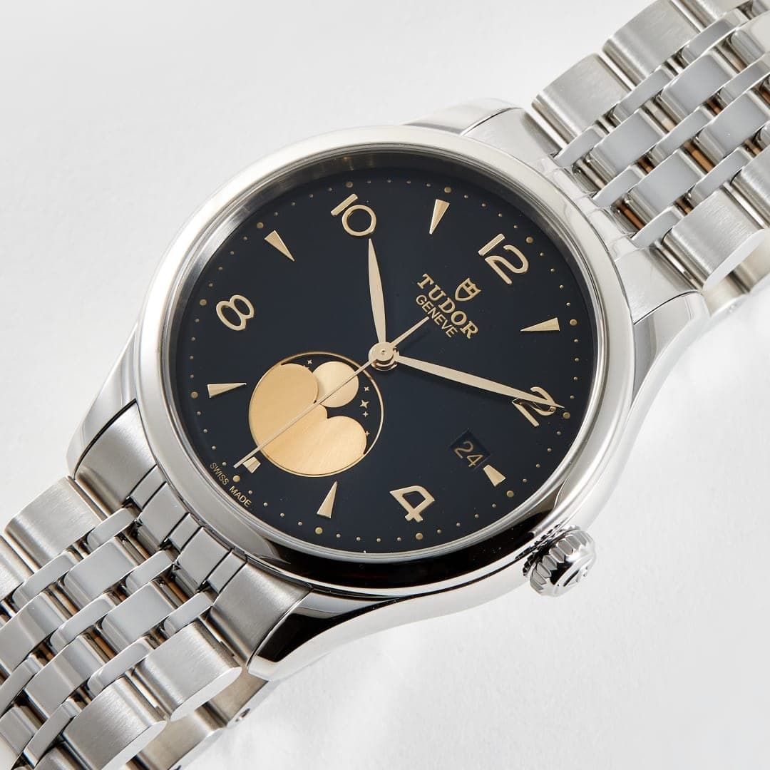 Tudor 1926 Luna Steel Black Dial 39mm